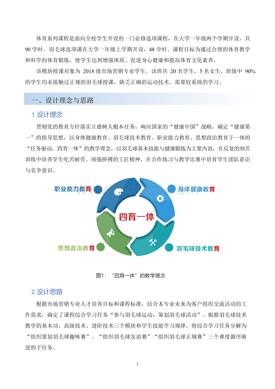 2019全国教学能力比赛教学实施报告-羽毛球基本功的学与练Word格式.docx_第3页