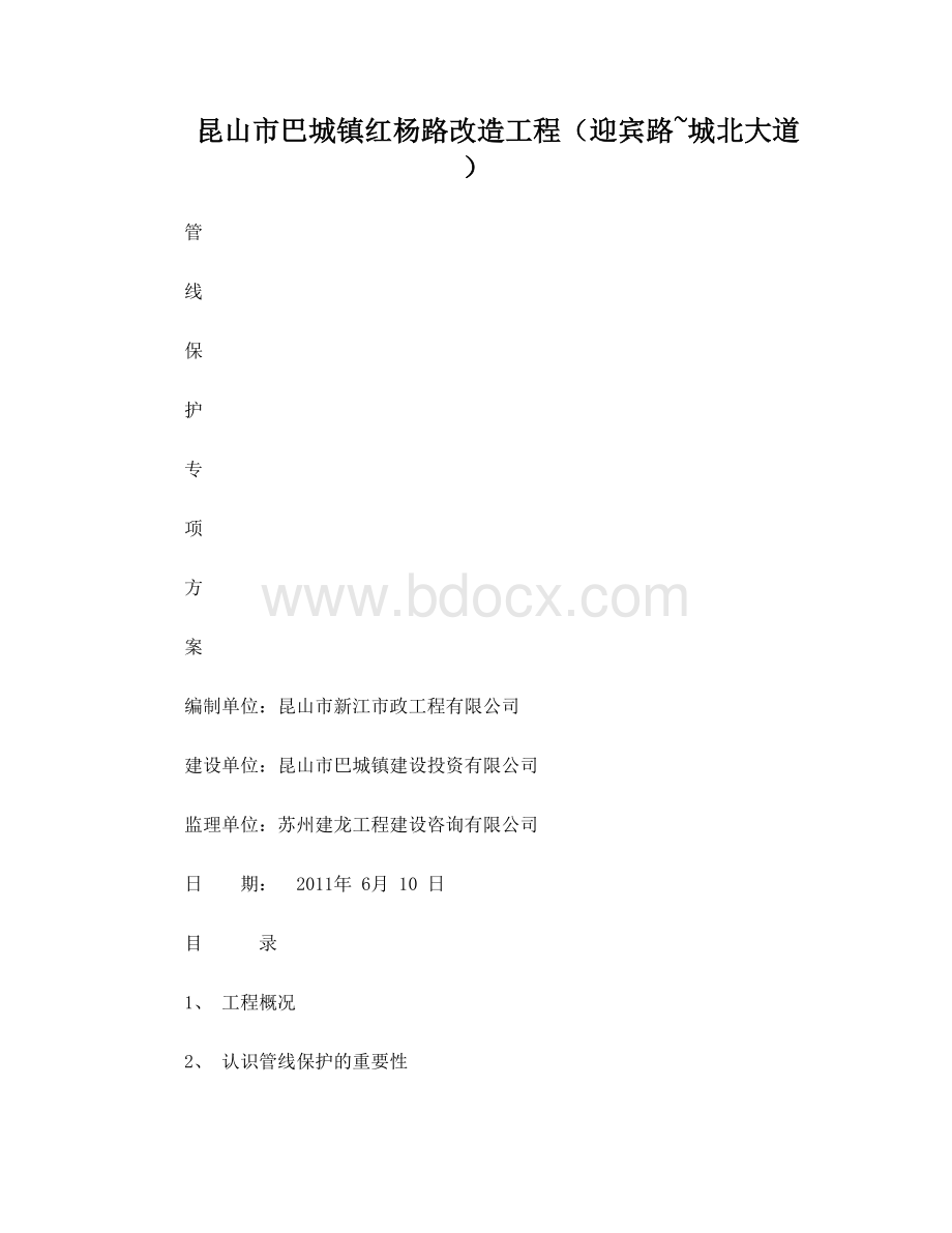 地下管线保护专项方案Word文档下载推荐.doc