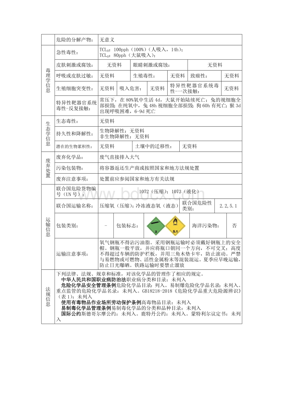 氧的安全技术说明书Word文档格式.docx_第3页