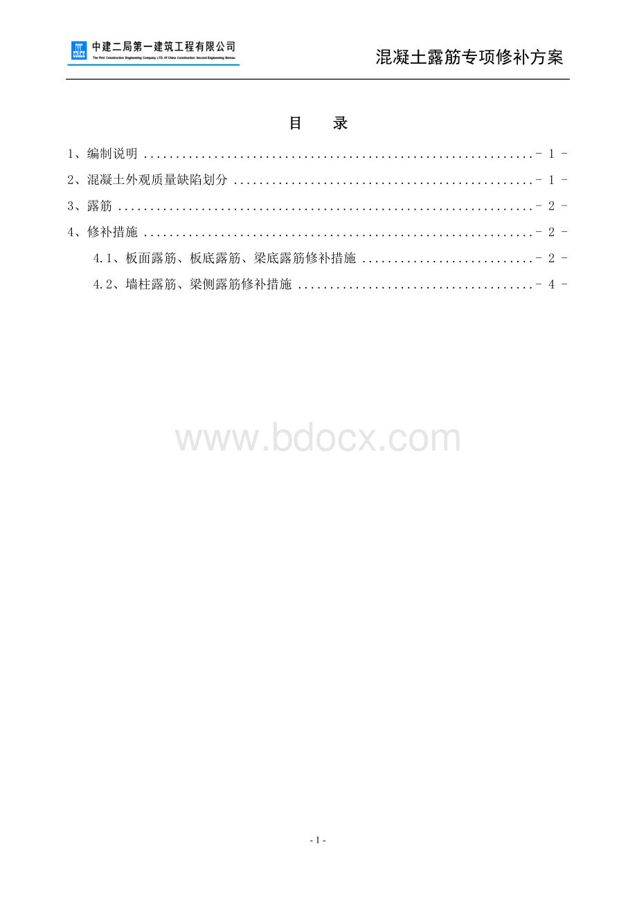 混凝土结构露筋专项修补方案.doc_第3页