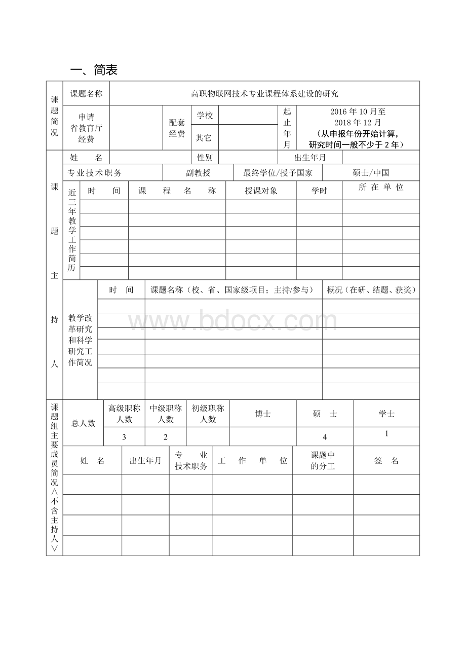 2016年省级教改课题立项申报书Word格式文档下载.doc_第3页