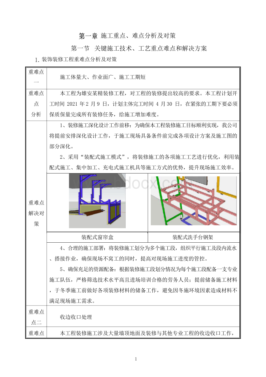 装修工程重点难点及解决措施文档格式.docx