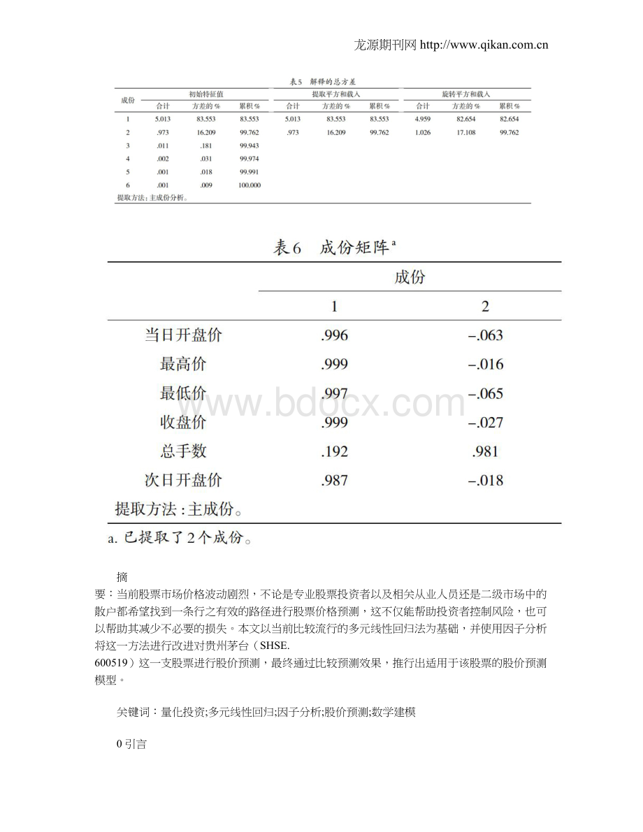 基于改进多元线性回归的股票价格预测模型.doc_第2页