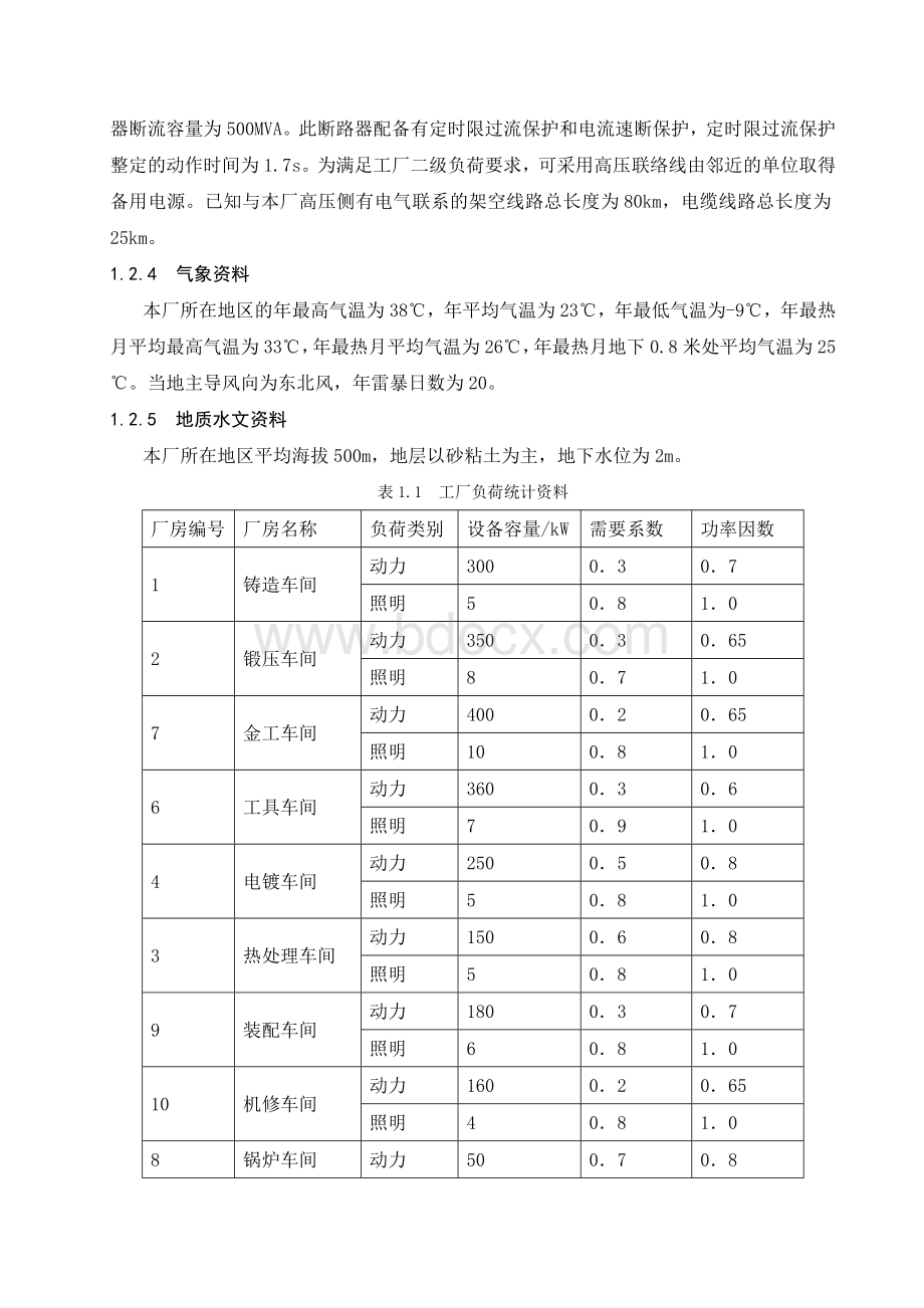 机械厂降压变电所的电气设计.doc_第2页