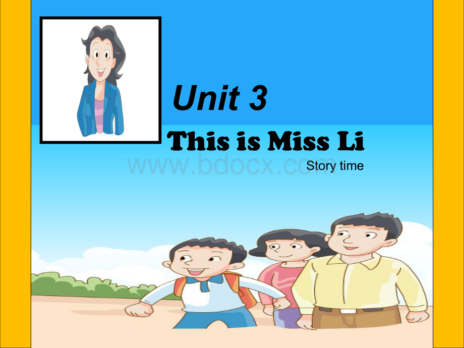 Unit 3 This is Miss Li period 1教学课件PPT课件下载推荐.pptx_第1页