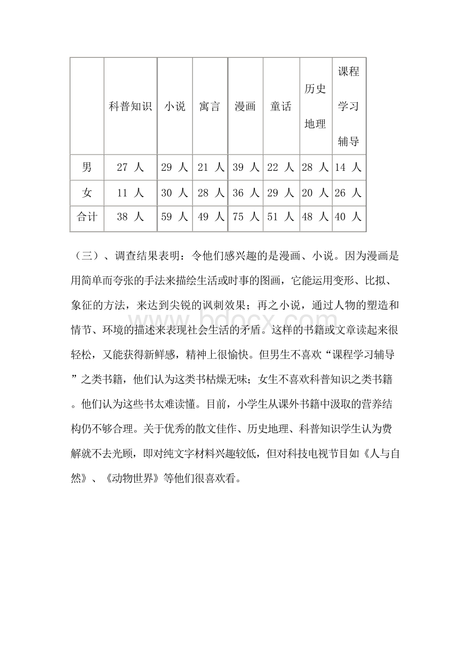 小学生课外阅读有效性研究学生问卷调查报告.docx_第3页