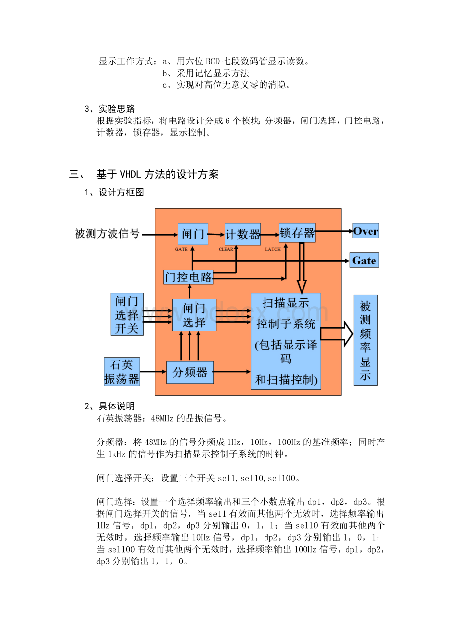 电子科技大学-电子技术实验-FPGA-频率计-实验报告文档格式.doc_第2页