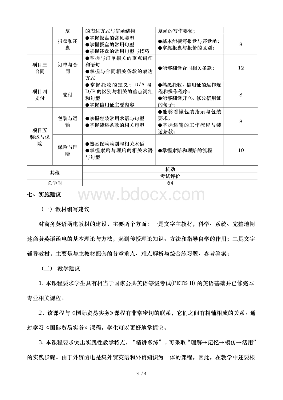 商务英语函电资料课程标准Word文档格式.doc_第3页