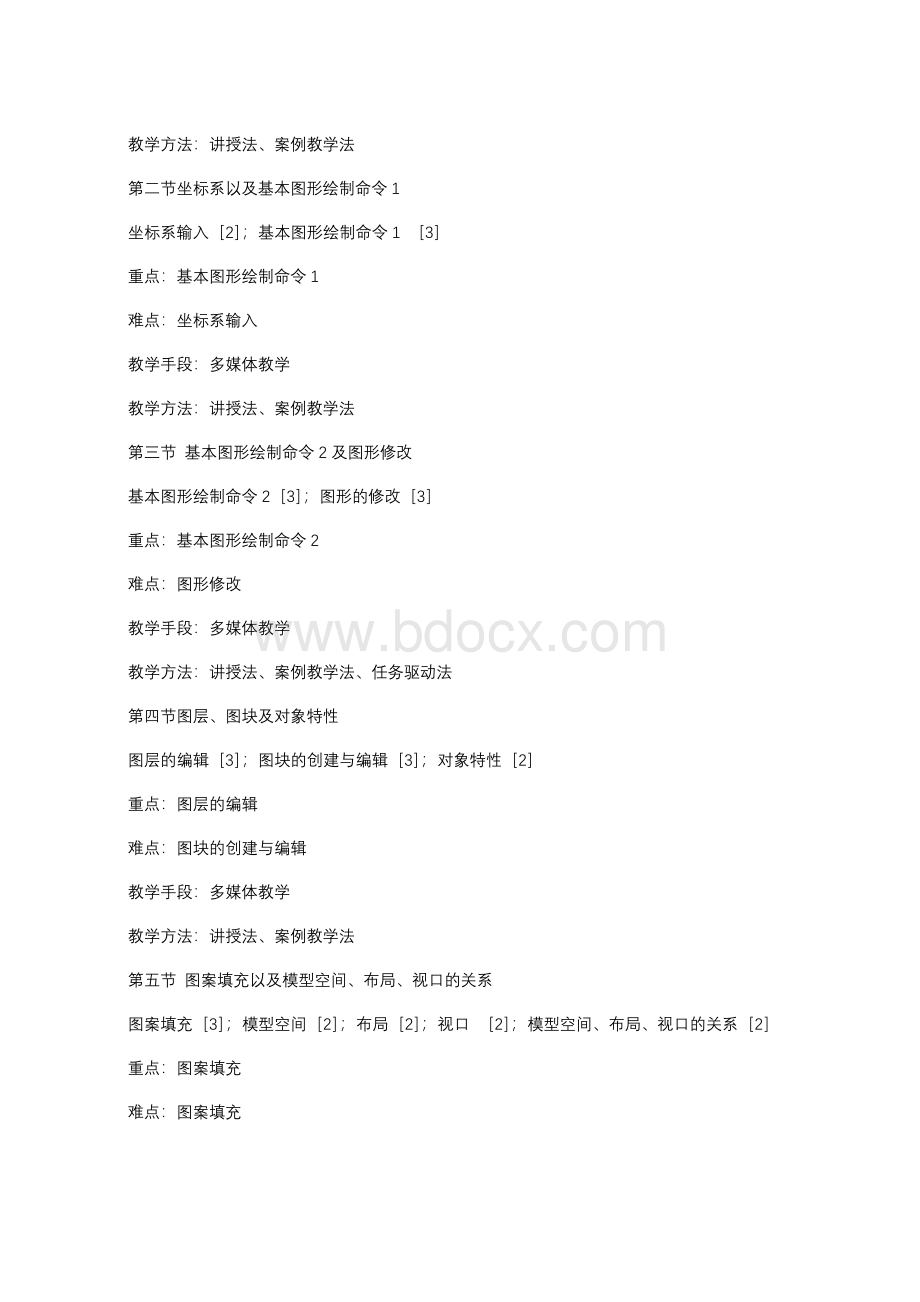 计算机辅助设计课程教学大纲1.docx_第2页