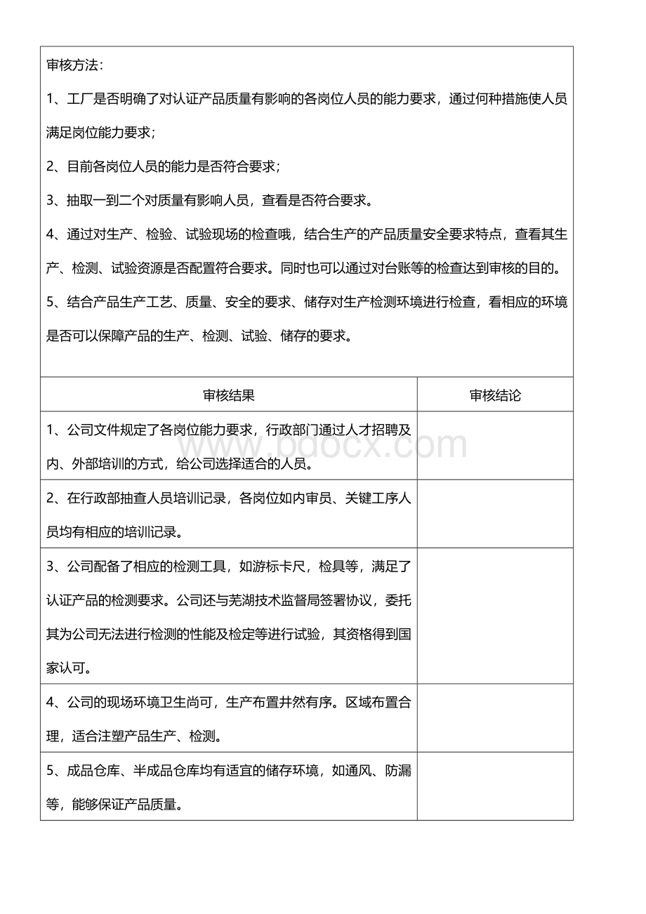 3C认证内审检查表(范例)Word文档下载推荐.docx_第3页