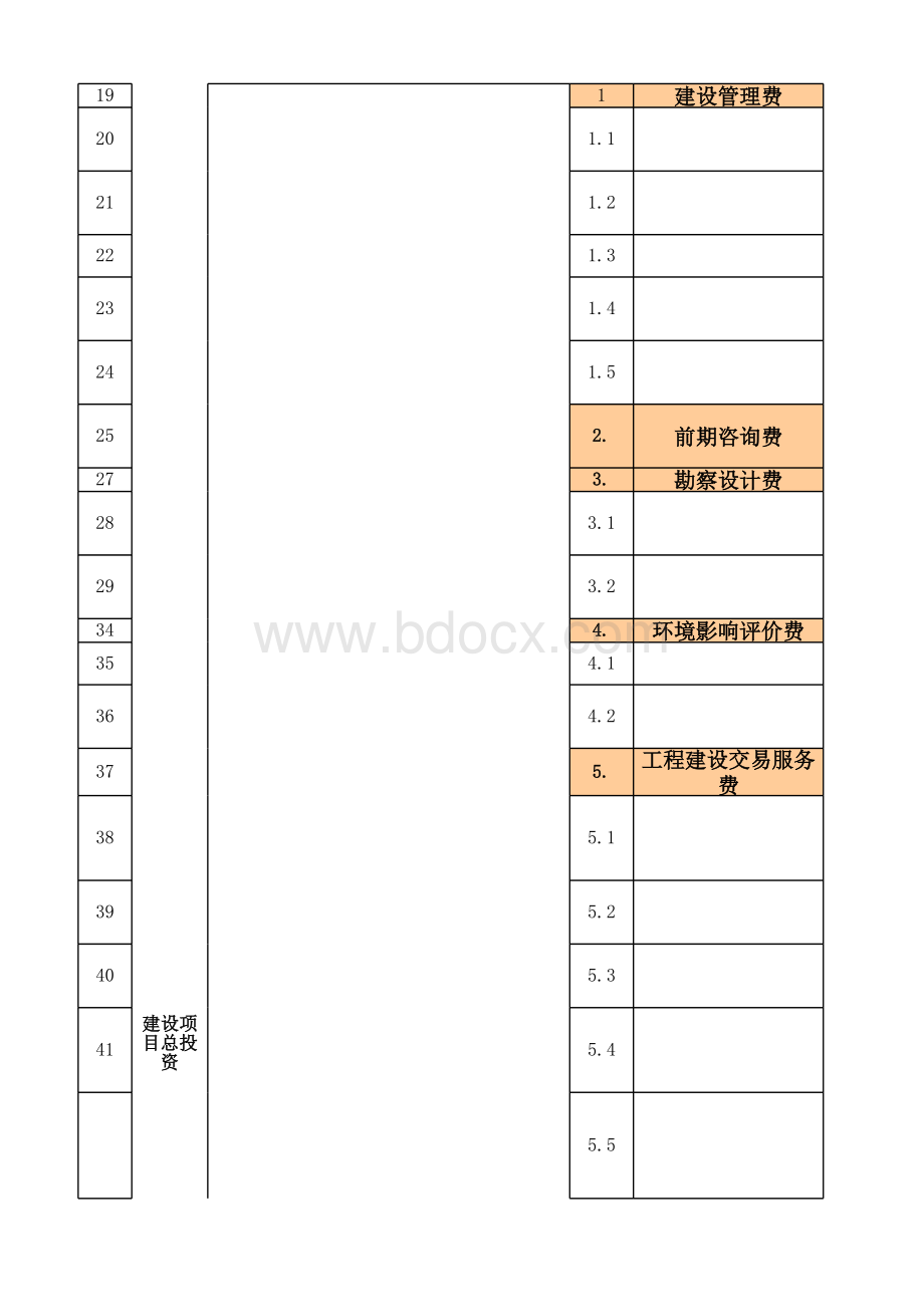 建筑项目投资估算表表格推荐下载.xlsx_第2页