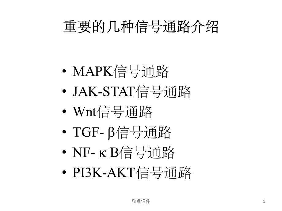 常见信号通路PPT课件优质PPT.ppt