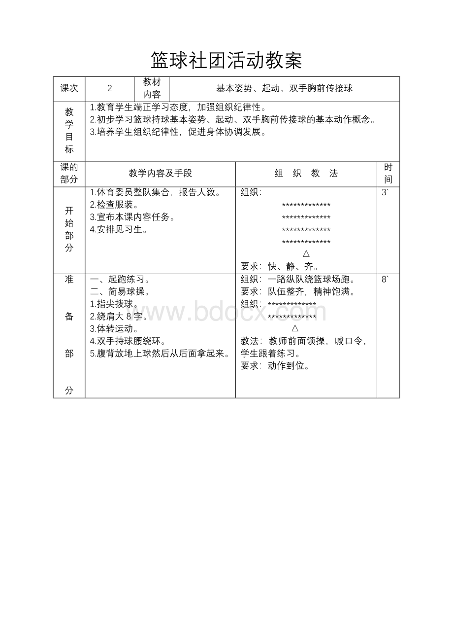 篮球社团活动-教案Word格式.doc_第3页