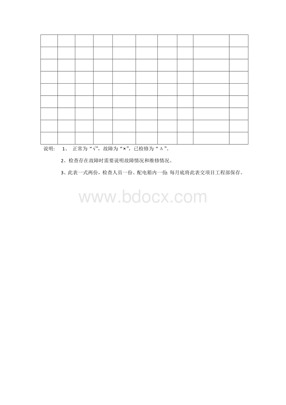 配电箱安全巡检记录表Word格式文档下载.docx_第2页