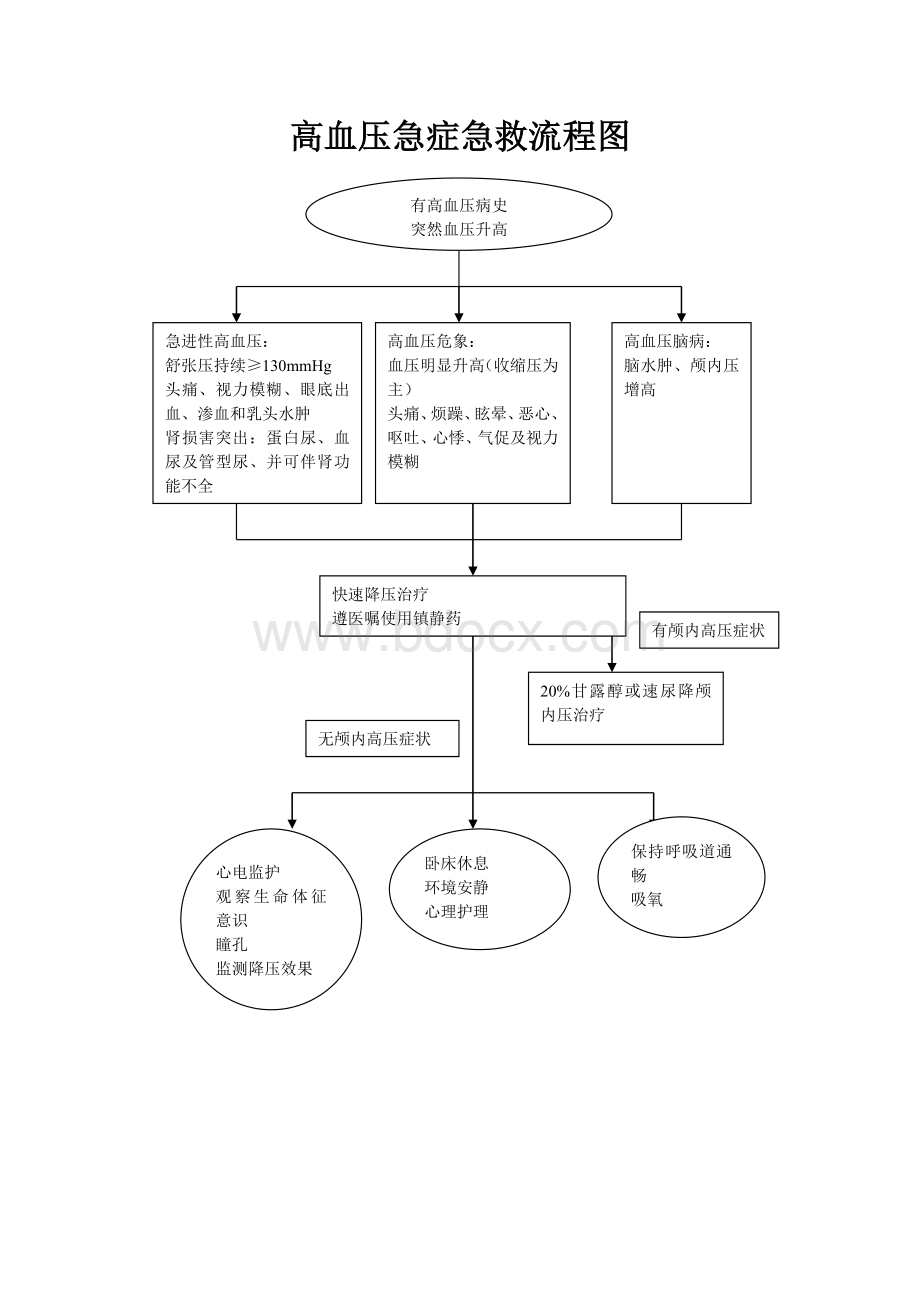 高血压急症急救流程图Word下载.doc