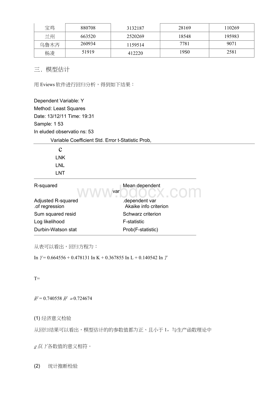 用Eviews分析计量经济学问题Word格式文档下载.docx_第3页