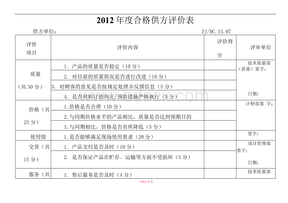 合格供方评价表(模板)Word文档格式.docx_第1页