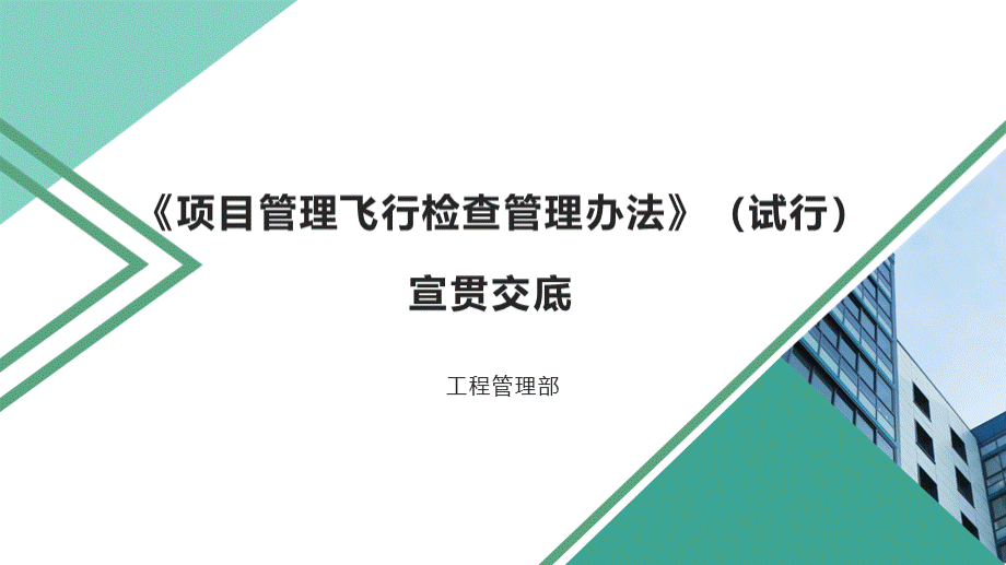 《项目管理飞行检查管理办法》宣贯交底PPT资料.pptx_第1页