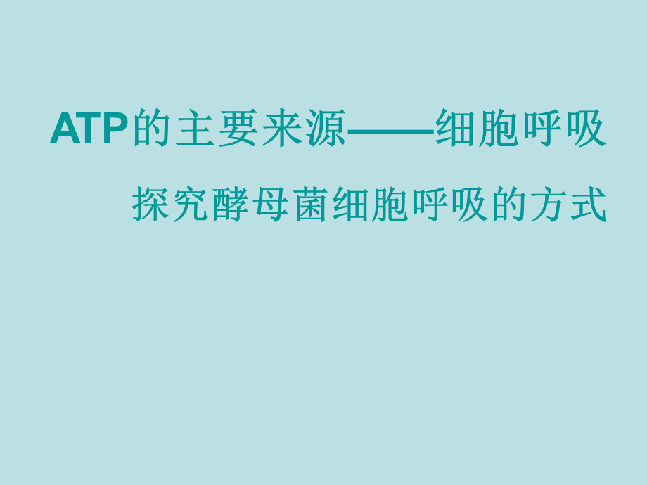 探究酵母菌呼吸方式说课课件.ppt