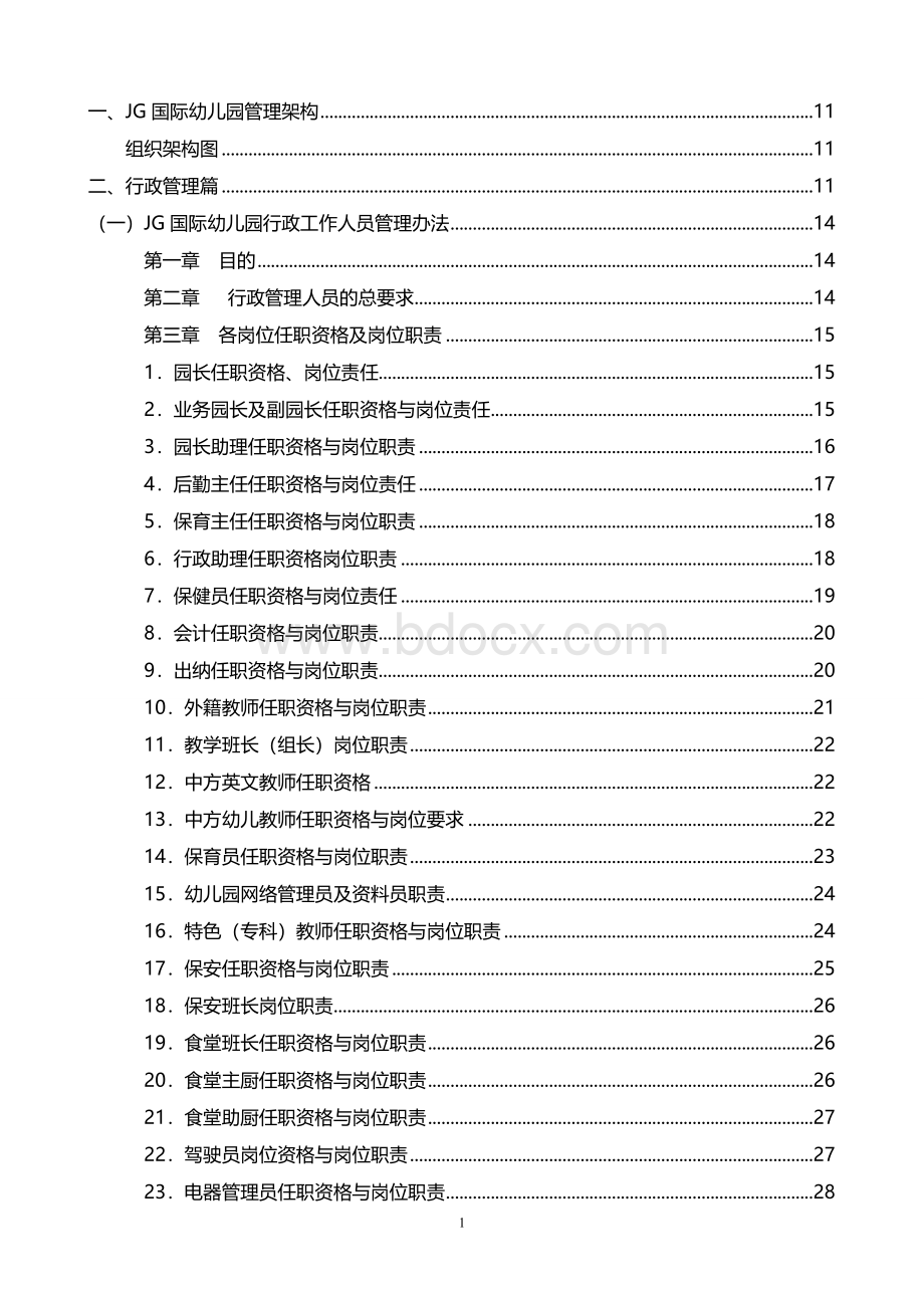 著名国际幼儿园全套管理制度汇编及工作流程行政-业务-教学-后勤-外联等-超级经典示范版Word文档下载推荐.doc_第3页