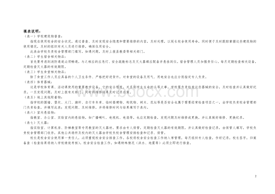 校舍安全检查表Word文件下载.doc_第2页