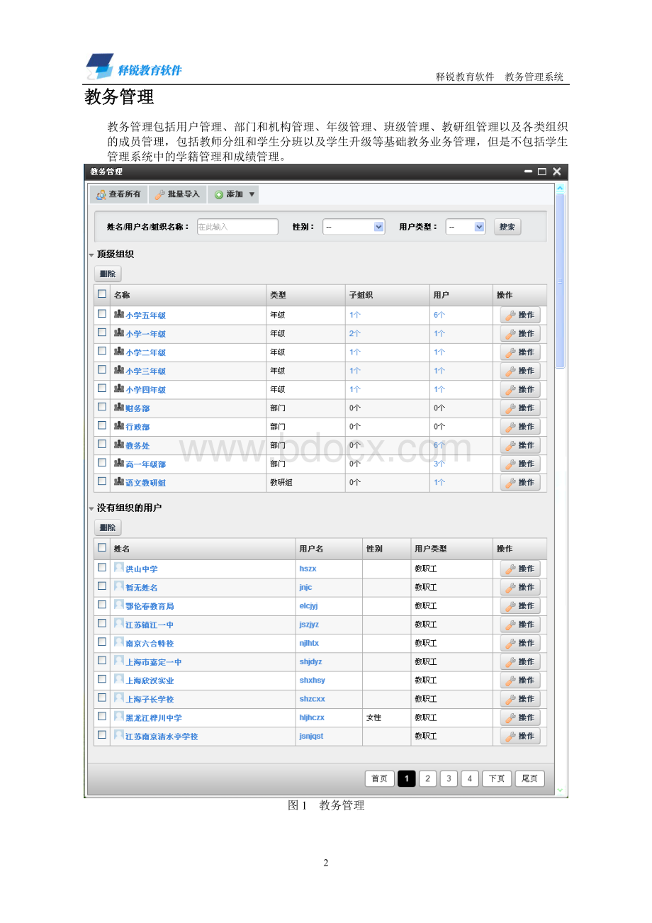 释锐教育管理公共服务平台7.0版-教务管理系统-使用手册.doc_第2页