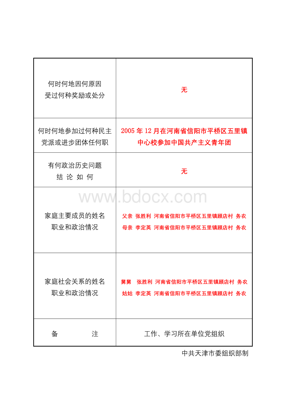 入党申请人登记表(模板)文档格式.docx_第2页