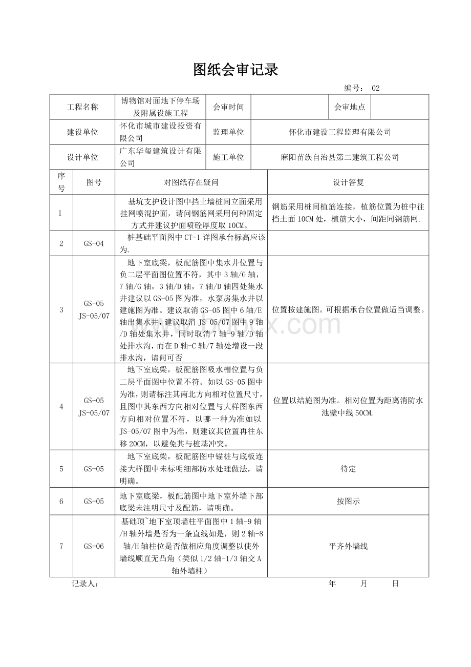 图纸会审记录模板Word格式.docx_第2页