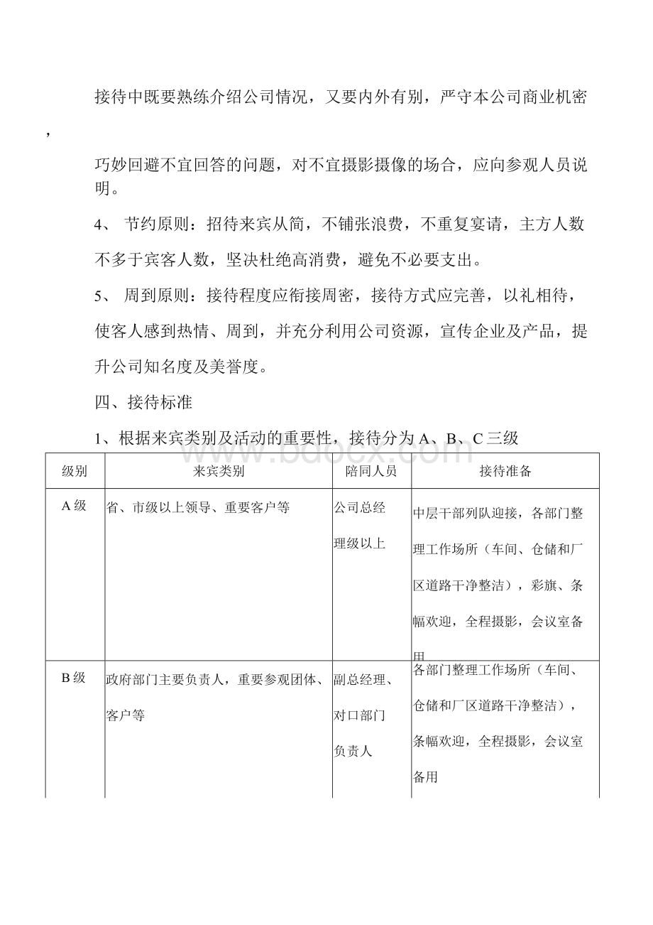 公司接待管理制度Word文件下载.docx_第2页