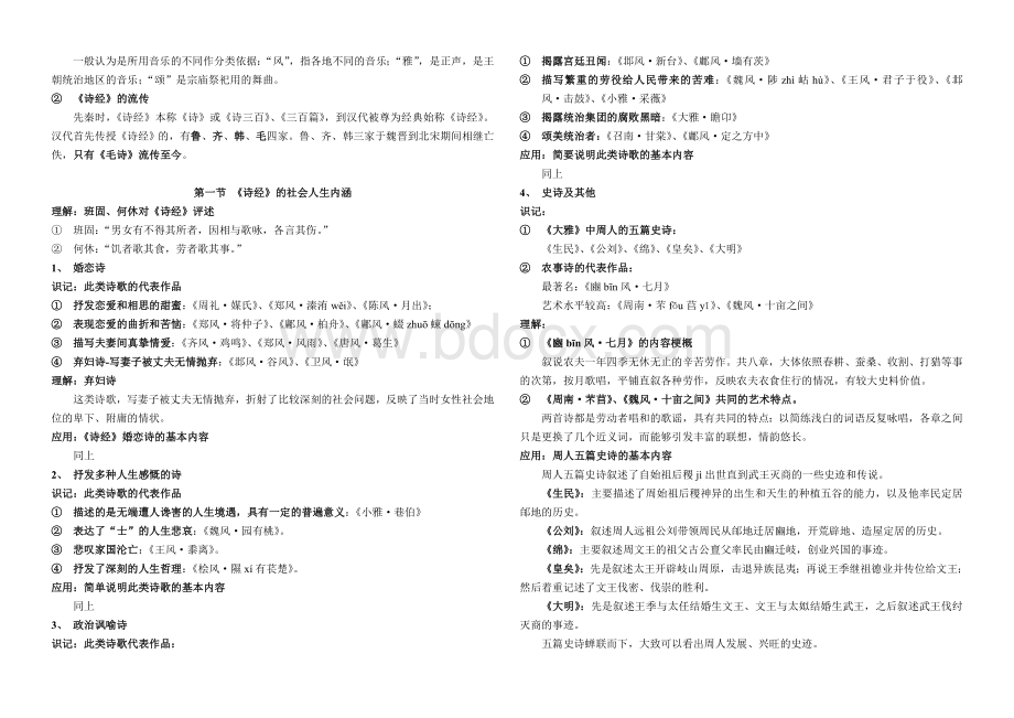 00538中国古代文学史一复习应考资料(完整版).doc_第2页