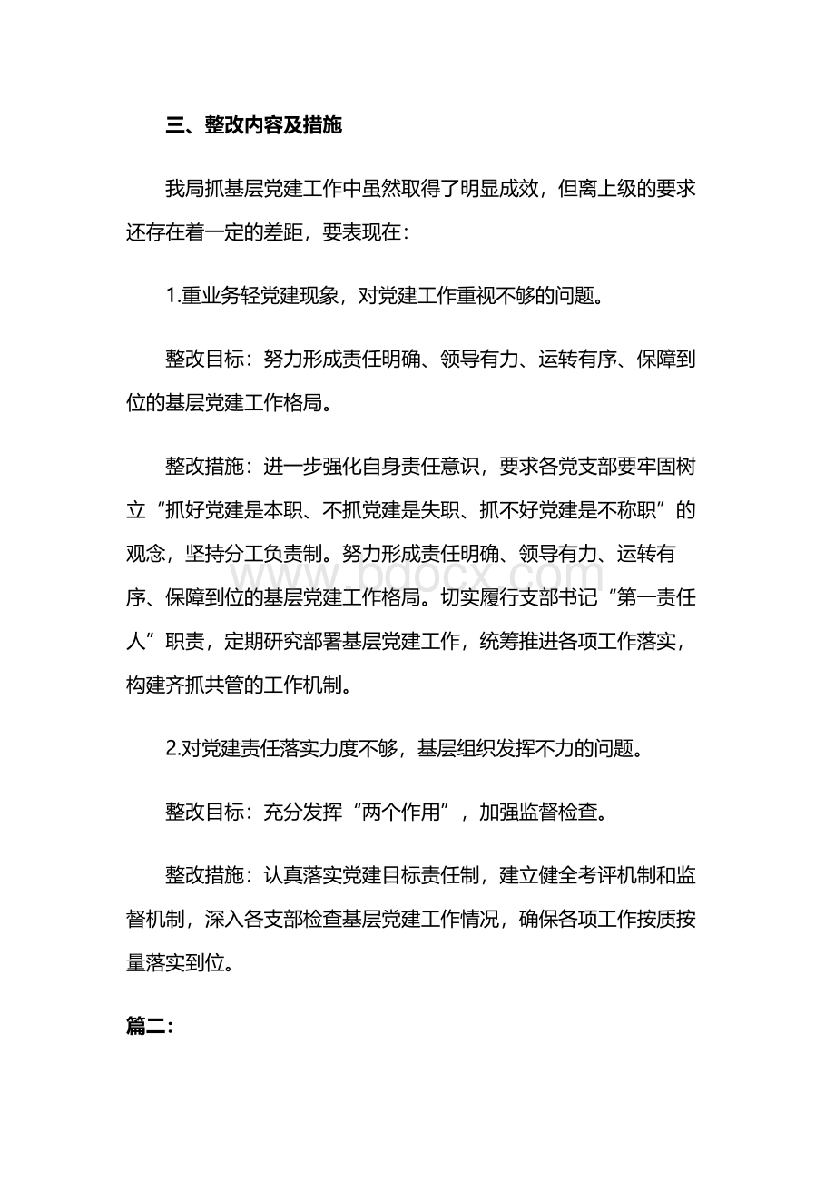 基层党组织书记抓基层党建工作整改报告文档格式.docx_第2页