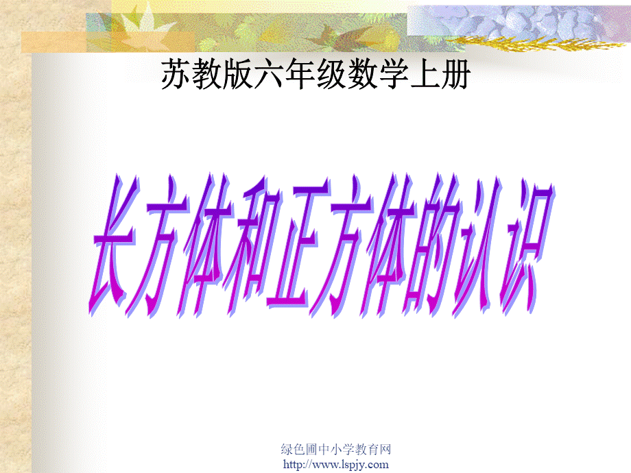 苏教版数学六年级上册《长方体和正方体的认识》公开课PPT课件优质PPT.ppt