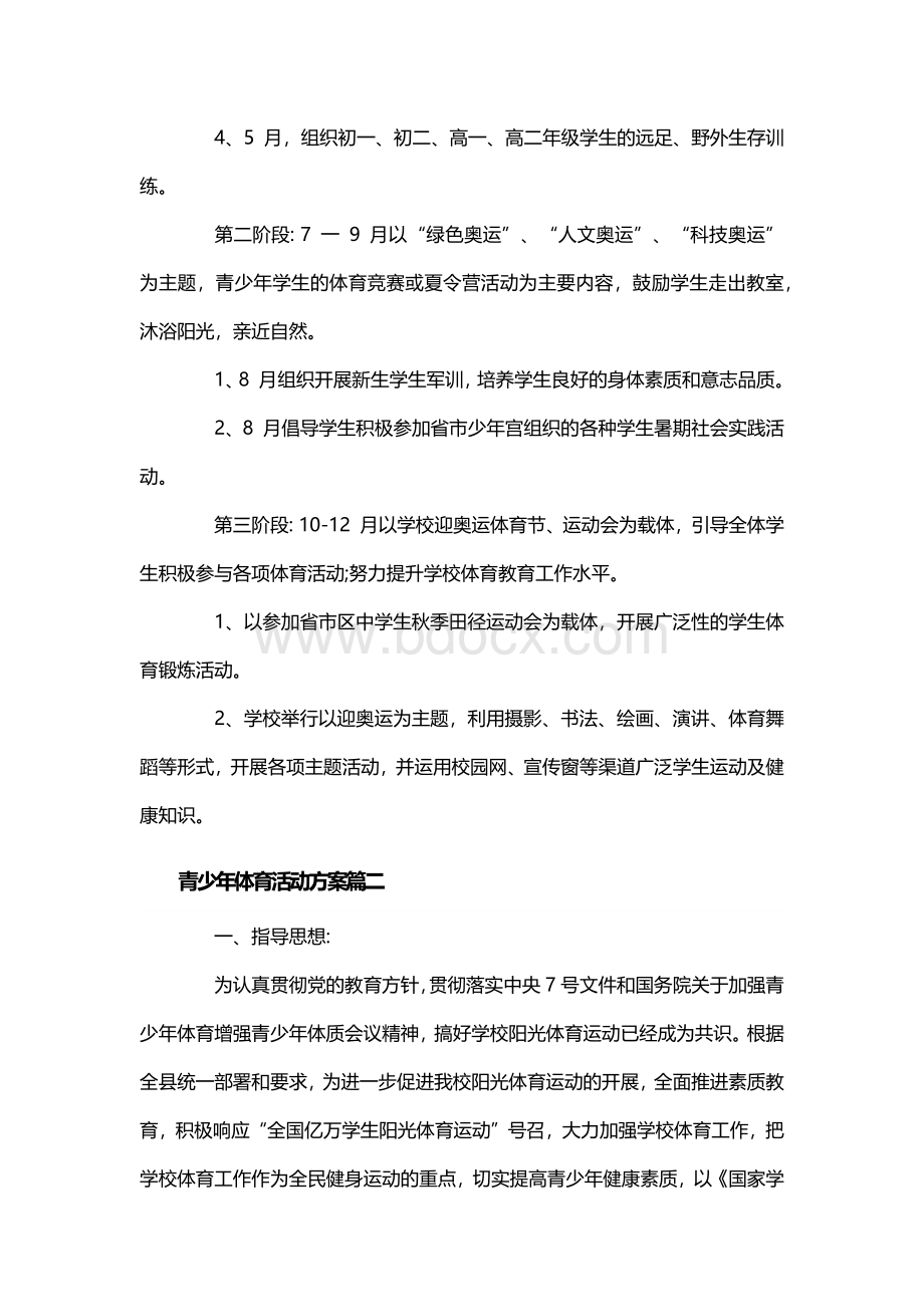 组织青少年体育活动的实施策划方案.docx_第2页