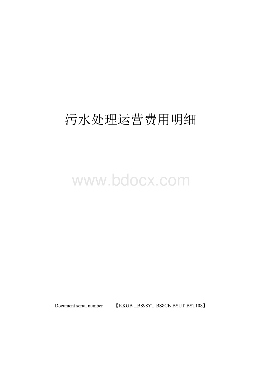 污水处理运营费用明细Word格式.docx_第1页