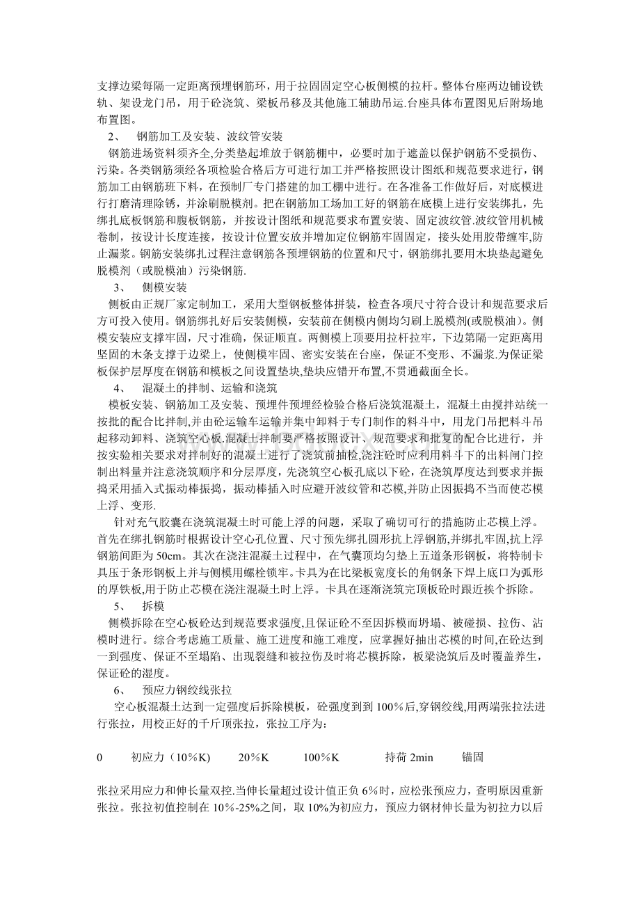 后张法预应力空心板施工方案Word文档格式.doc_第2页