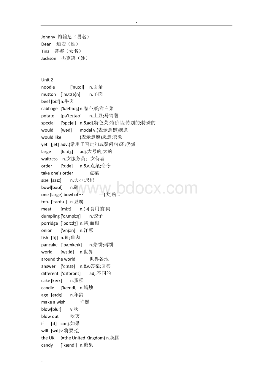 鲁教版(五四学制)七年级上册英语单词表Word文档下载推荐.doc_第2页