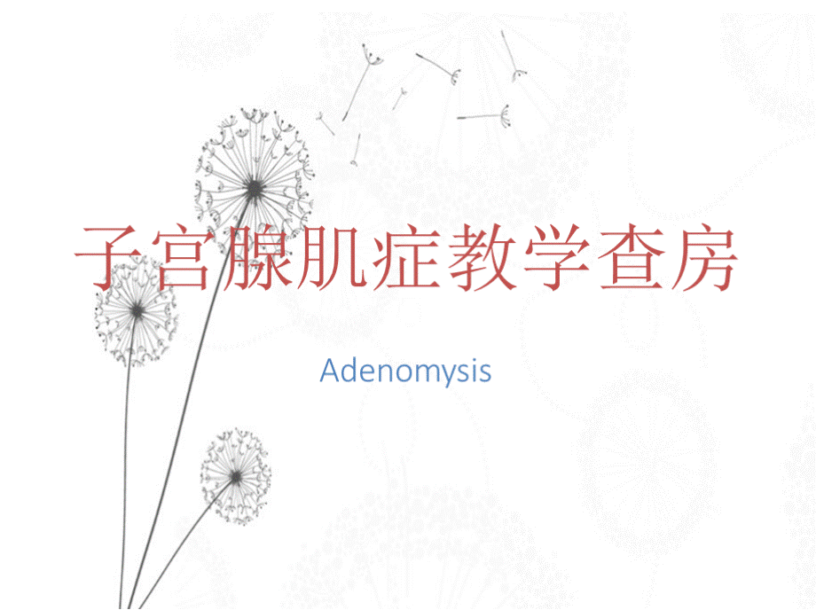 妇产科—子宫腺肌症教学查房PPT文件格式下载.pptx