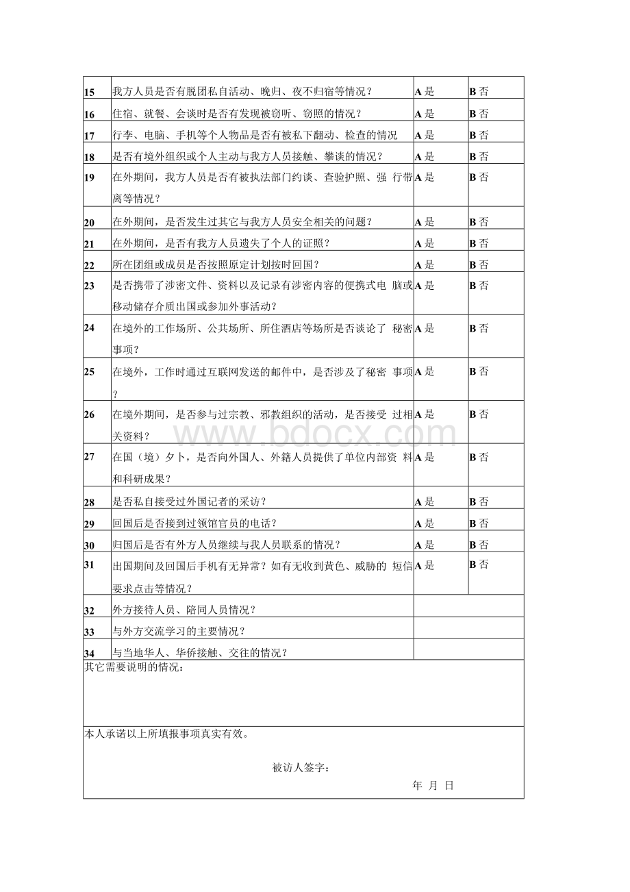 因公出国（境）人员归国回访记录表.docx_第2页