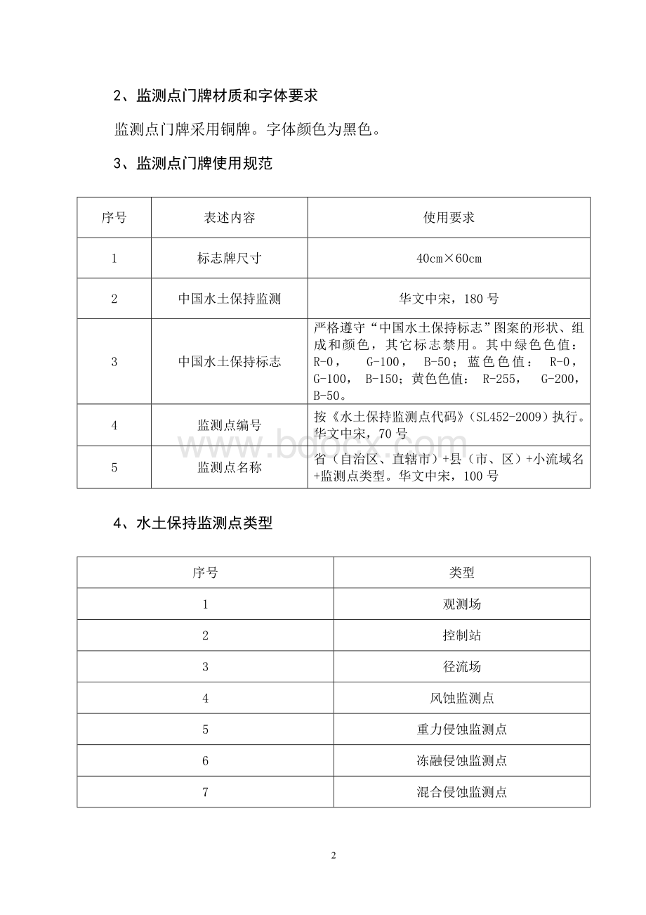 全国水土保持监测网络水土流失监测点标志牌设计方案Word格式文档下载.doc_第2页