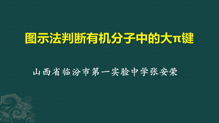 各种各样的大π键.pptx_第1页