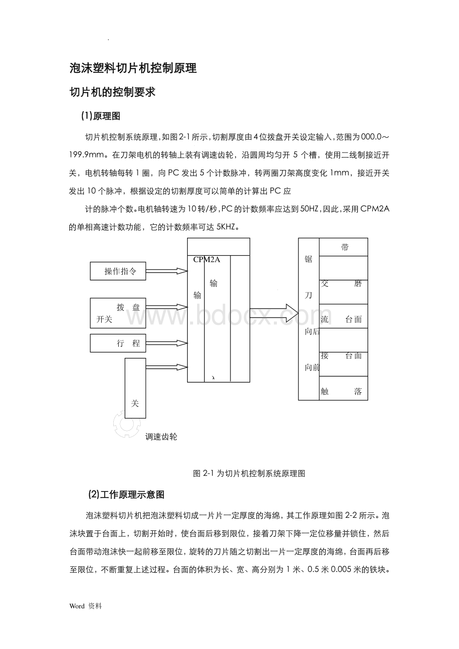 机电控制与可编程序控制器课程设计报告.doc_第2页