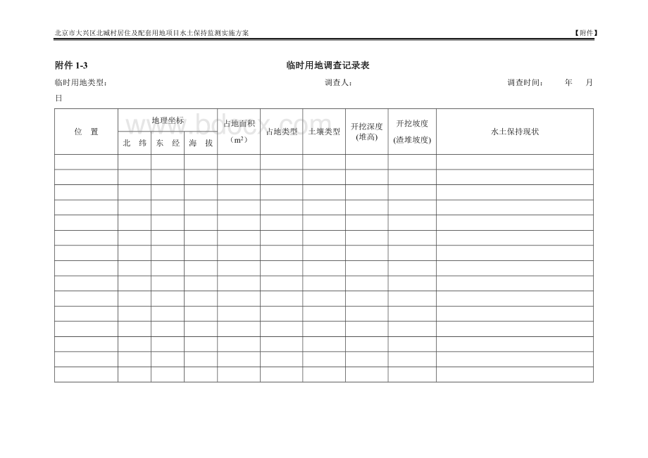 水土保持常用监测表格【范本模板】.docx_第3页