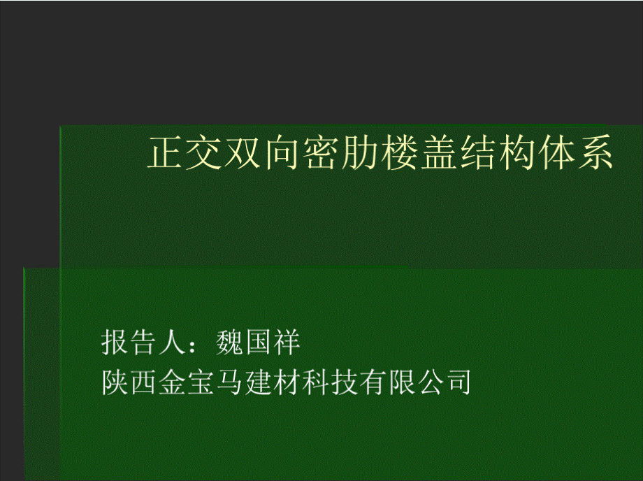 密肋楼盖结构体系优质PPT.pptx