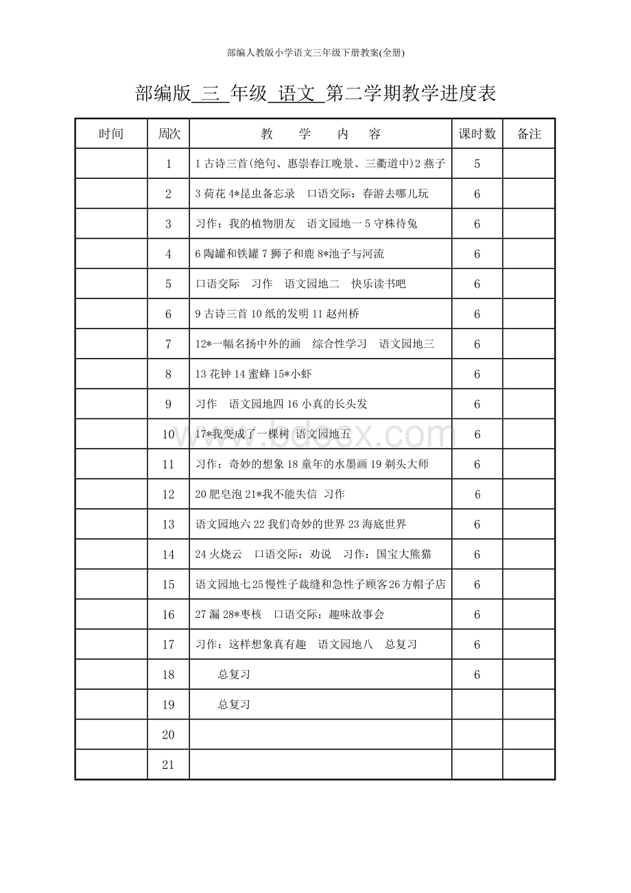 部编人教版小学语文三年级下册教案(全册)Word格式文档下载.docx