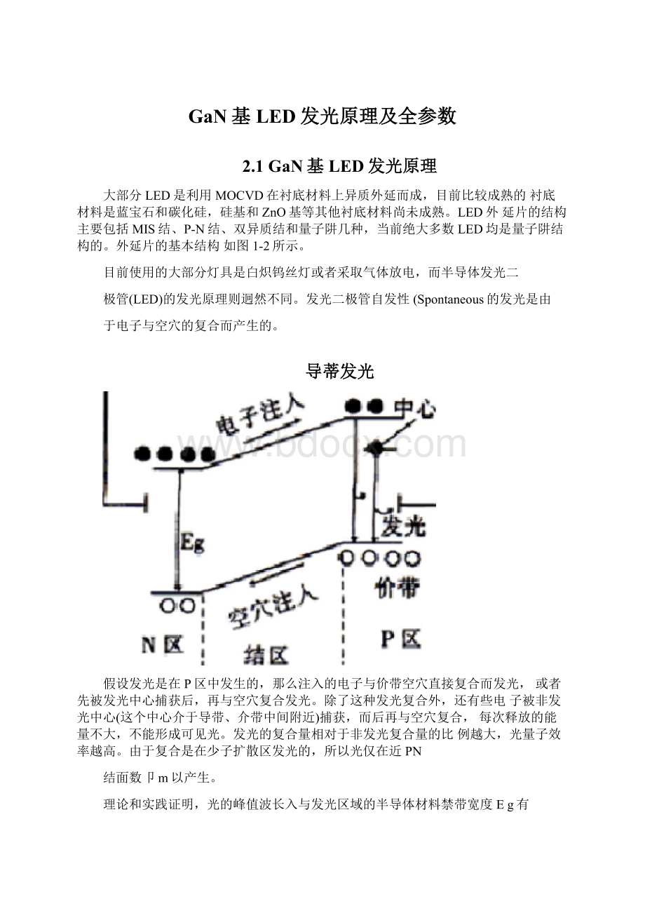 GaN基LED发光原理及全参数Word文档格式.docx