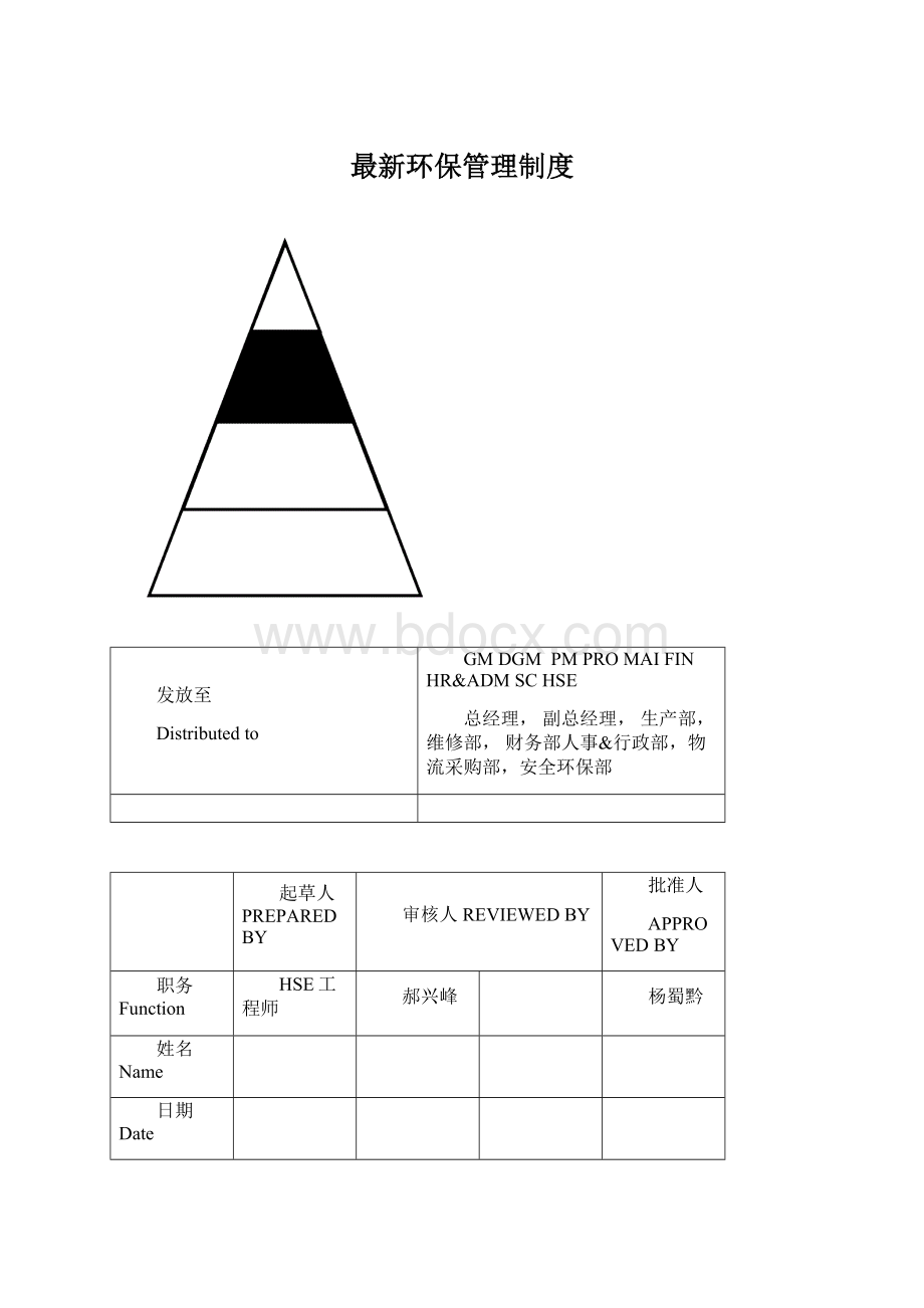 最新环保管理制度Word格式.docx