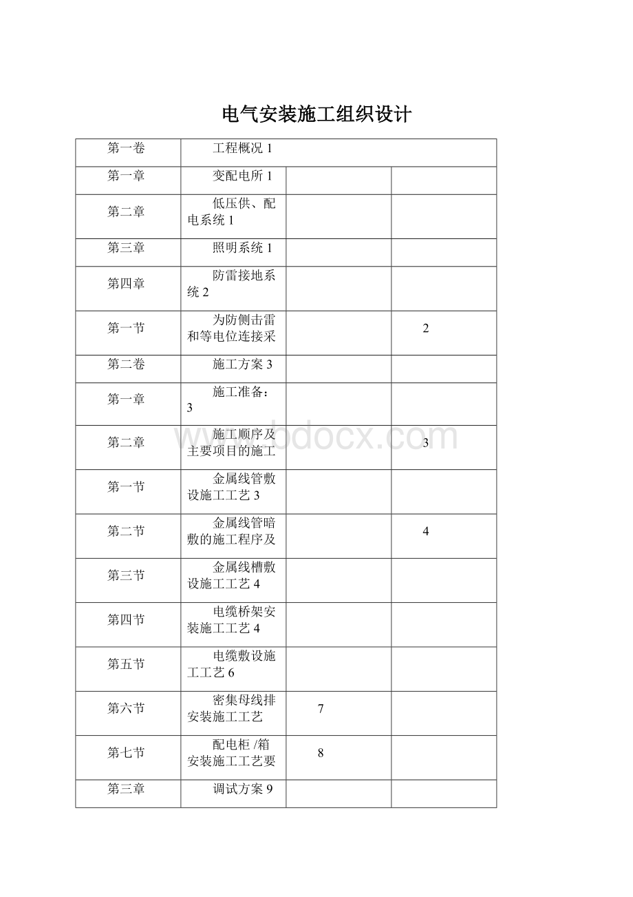 电气安装施工组织设计Word格式文档下载.docx