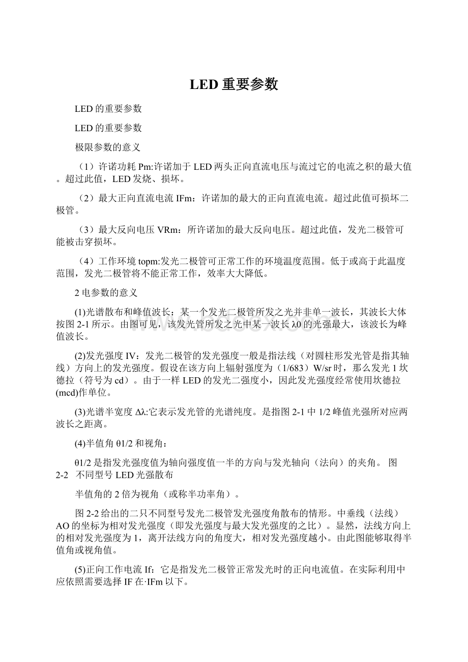 LED重要参数Word文档格式.docx