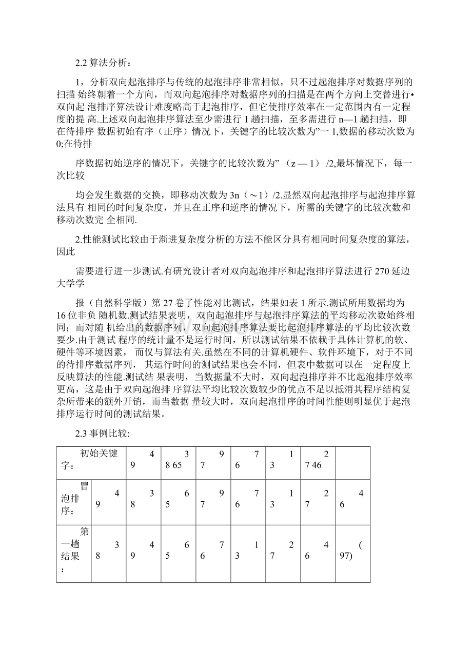 双向起泡的排序算法.docx_第2页