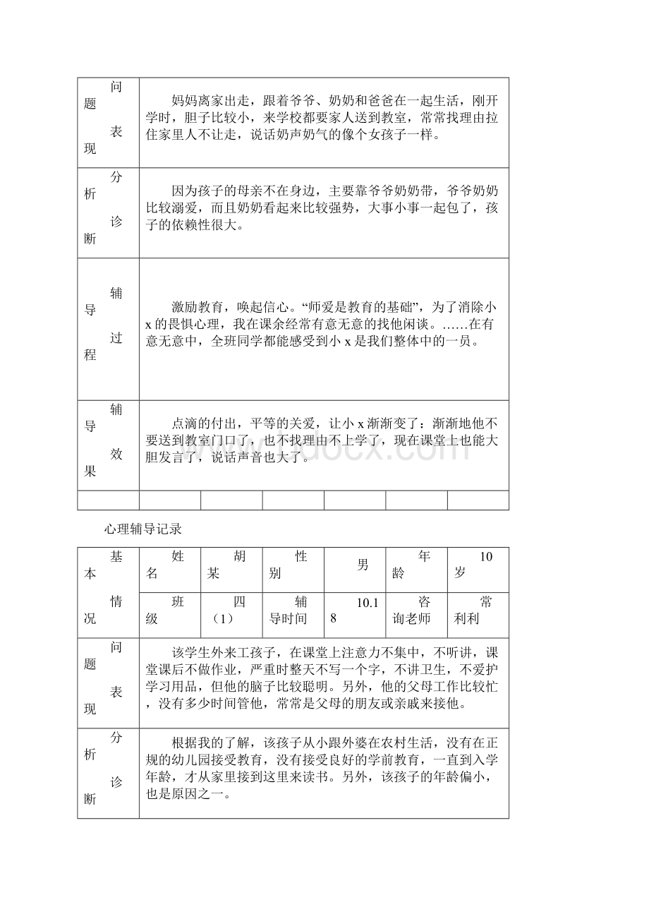 心理辅导记录18个表格Word下载.docx_第2页